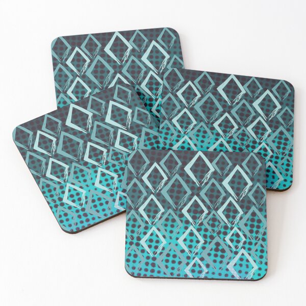 Item preview, Teal diamond shapes designed and sold by TenderSoar.