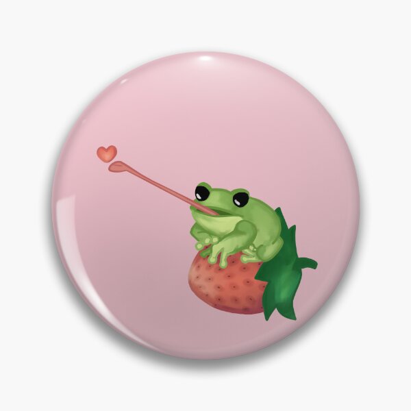 Item preview, Frog on a Strawberry - Frog Heart Berry designed and sold by GoodToad.
