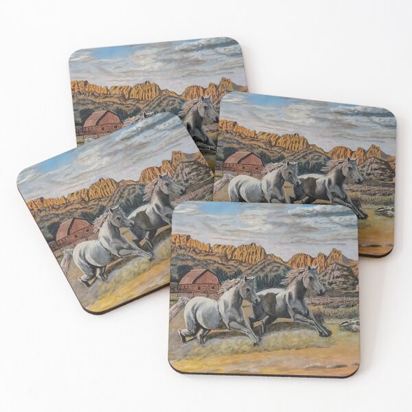 Item preview, Wild Horses at a Farm designed and sold by ruben1936.