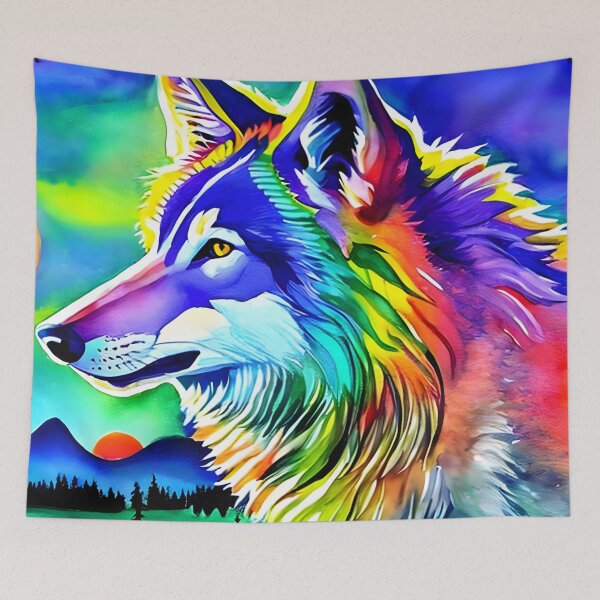 Item preview, Modern and surreal wolf design designed and sold by ElLocoMus.