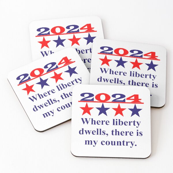 Artikelvorschau, Where Liberty Dwells There Is My Country - Political Quote  entworfen und verkauft von CrankyOldDude.