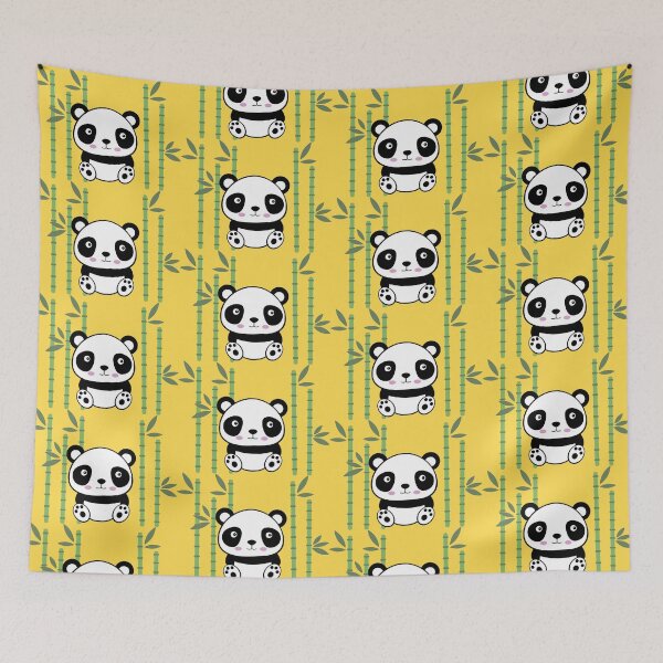 Item preview, Cute panda bear sitting in the middle of a forest of bamboo reeds designed and sold by Martapp.