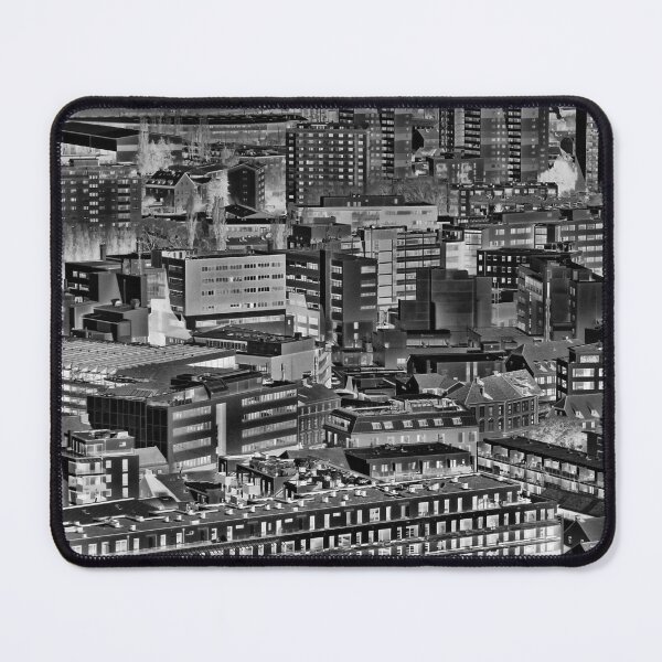 Item preview, Geometric city shapes, Graz, grayscale inverted designed and sold by paulboizot.