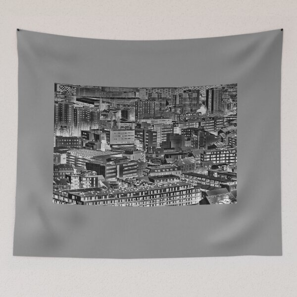 Item preview, Geometric city shapes, Graz, grayscale inverted designed and sold by paulboizot.