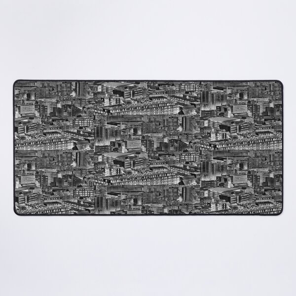 Item preview, Geometric city shapes, Graz, grayscale inverted designed and sold by paulboizot.