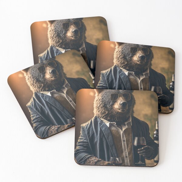 Item preview, Raising a Glass to Corporate Resilience: The Bear's Cheers designed and sold by creative-maxim.