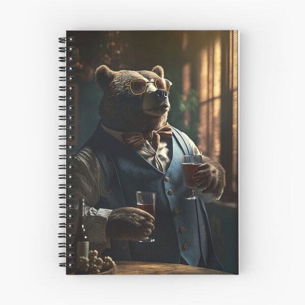 Item preview, Corporate Ursine: Unleashing Your Inner Bear with a Glass of Wine designed and sold by creative-maxim.