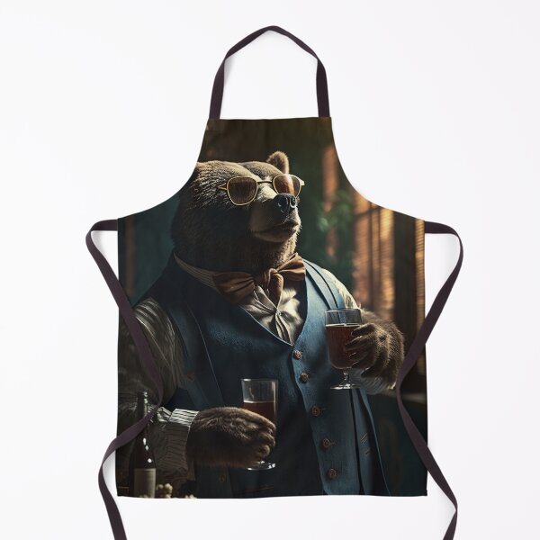 Item preview, Corporate Ursine: Unleashing Your Inner Bear with a Glass of Wine designed and sold by creative-maxim.