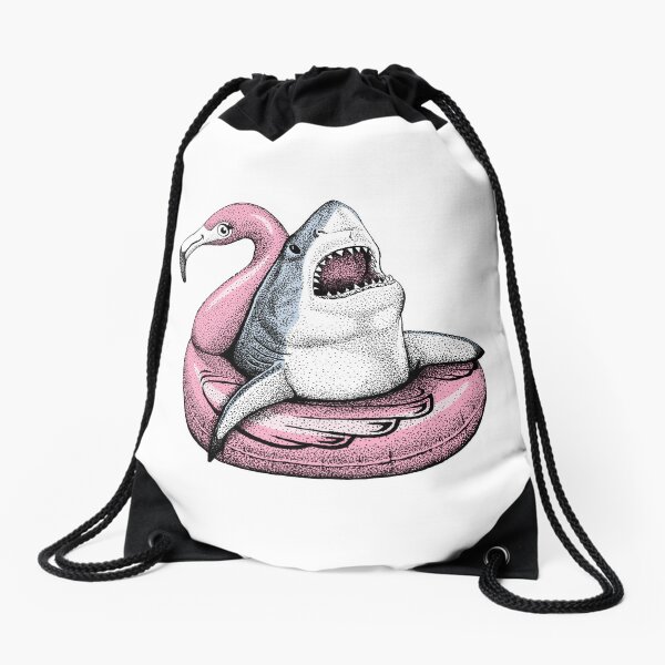 Pool Shark - Ahhh Time to Relax Drawstring Bag