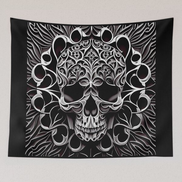 Item preview, Black and white skull design designed and sold by Designs by Sean Z.