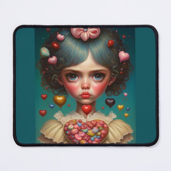 Item preview, Candy Girl, Valentine Candy Art, Lowbrow, Big Eye Girl designed and sold by Art.Fusion.Studio.