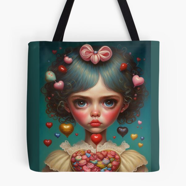 Item preview, Candy Girl, Valentine Candy Art, Lowbrow, Big Eye Girl designed and sold by Art.Fusion.Studio.