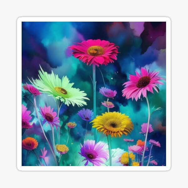 Gerbera Daisy Stickers – Kawaii Gifts