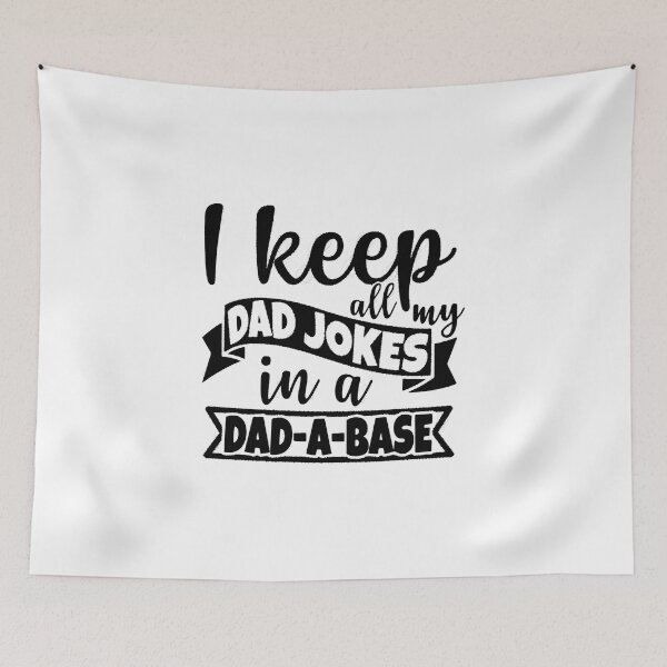 Item preview, Dad Jokes Typography Design, i keep all my dad jokes in a dad a base designed and sold by RedArtsDesign.