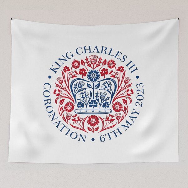 Item preview, The Coronation of King Charles III Red, White and Blue Logo designed and sold by Duncan Day.