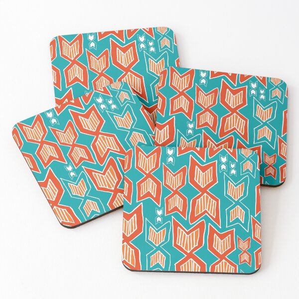 Item preview, turquoise and orange abstract bow tie doodle designed and sold by kobyakov.