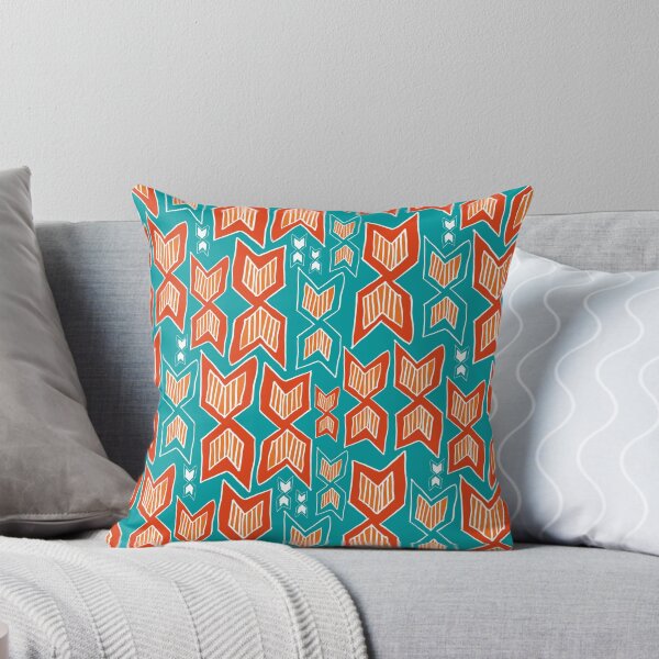 Item preview, turquoise and orange abstract bow tie doodle designed and sold by kobyakov.