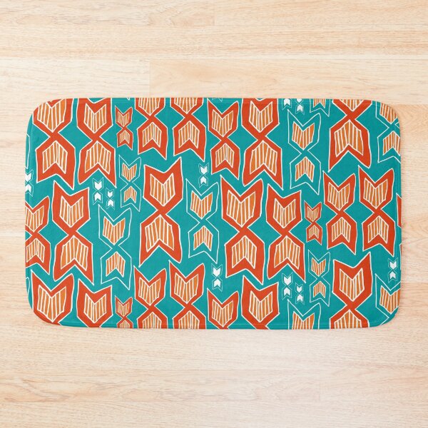 Item preview, turquoise and orange abstract bow tie doodle designed and sold by kobyakov.
