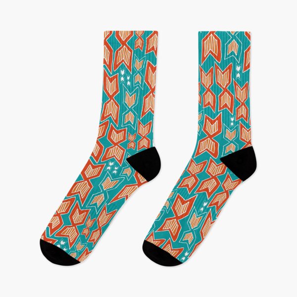 Item preview, turquoise and orange abstract bow tie doodle designed and sold by kobyakov.