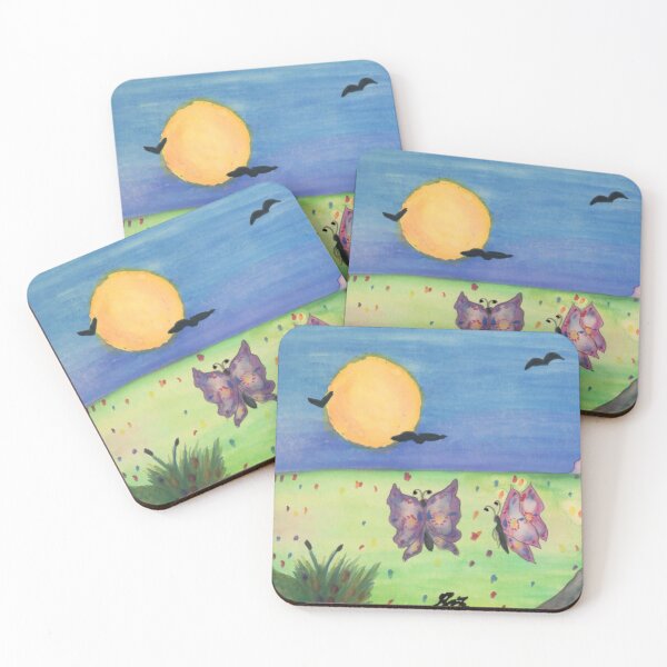 Item preview, Watercolor Illustration Butterflies Love Couple Spring Sun Pasture  designed and sold by Jonah Augustin Gray.