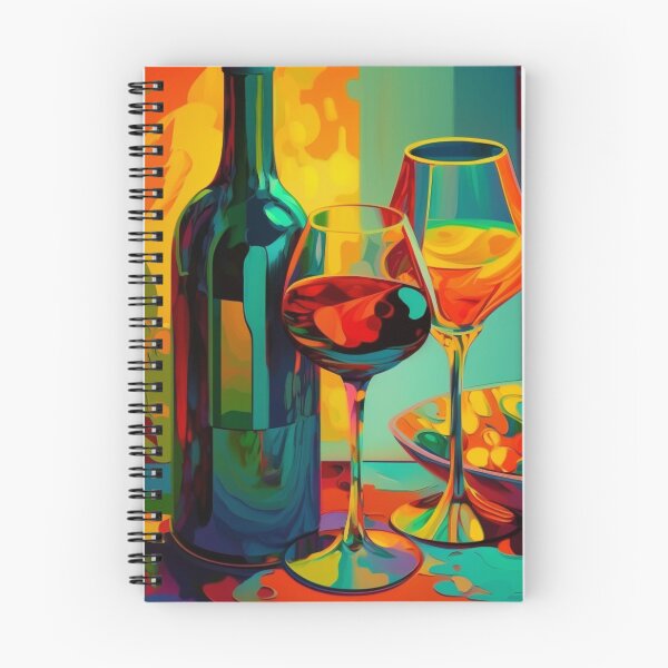 Item preview, Fauvism Art Wine Bottle and Glasses  designed and sold by Alper Billik.