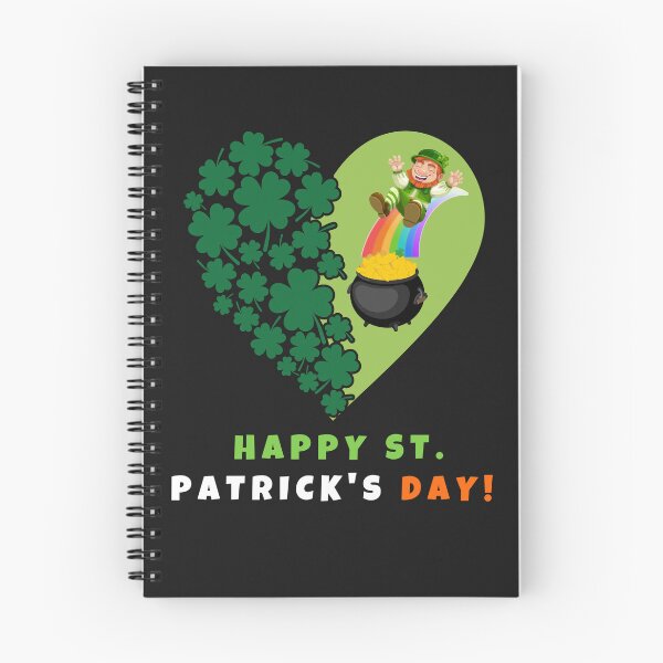 Artikelvorschau, St. Patricks Day Clover Heart Leprechaun Rainbow Golden Coins Pot Happy St. Patrick's Day entworfen und verkauft von FreeMind-Design.