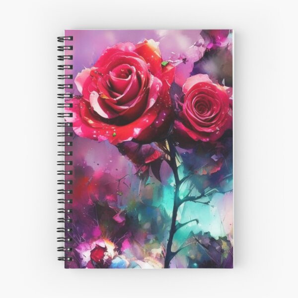 Artikelvorschau, Aquarell rote Rosen entworfen und verkauft von Verdant Rose Studio.