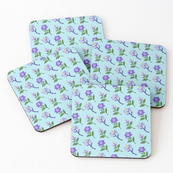 Item preview, Estampado de flores Sumeru (azul) designed and sold by casserolestan.
