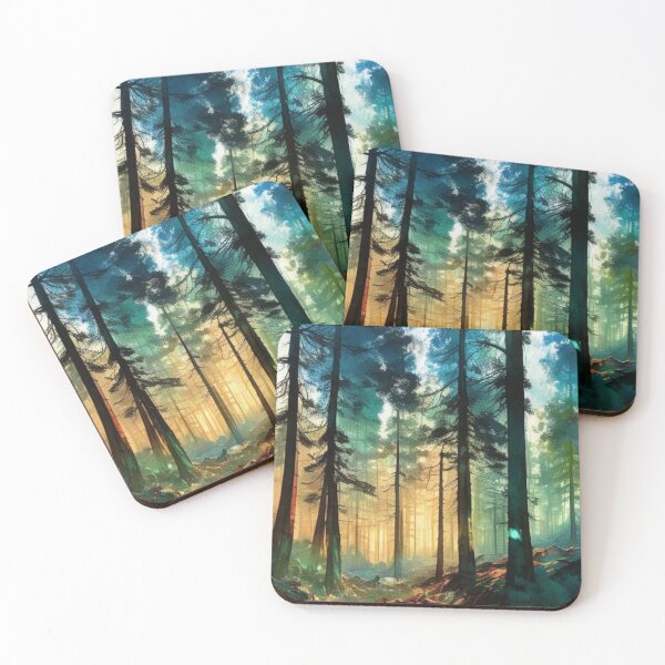Item preview, Watercolor Boreal Forest designed and sold by Verdant Rose Studio.