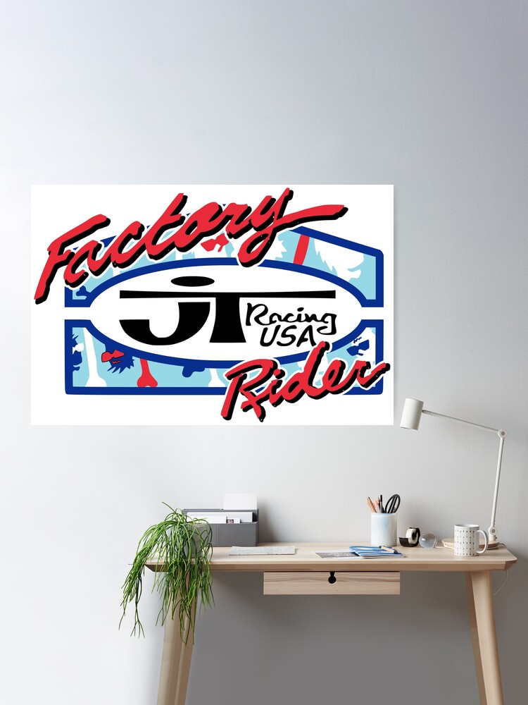 JT Racing USA vintage BMX logo Factory Driver Hawaiian Special | Poster