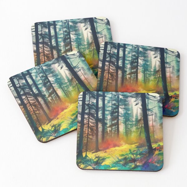 Item preview, Watercolor Boreal Forest designed and sold by Verdant Rose Studio.