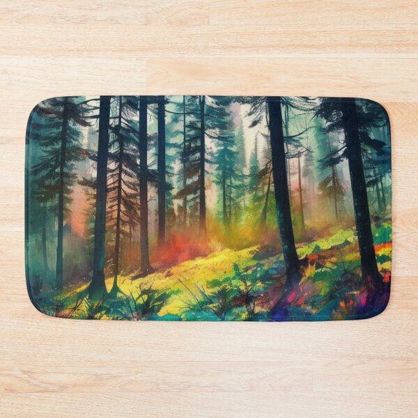 Item preview, Watercolor Boreal Forest designed and sold by Verdant Rose Studio.