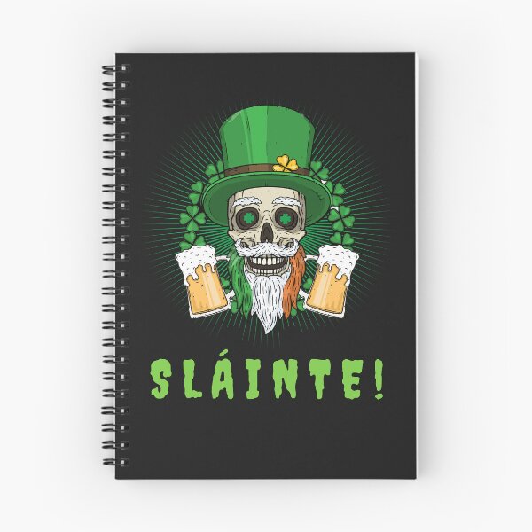 Artikelvorschau, St. Patricks Day Sláinte Skull Beers Irish Beard Happy St. Patrick's Day entworfen und verkauft von FreeMind-Design.