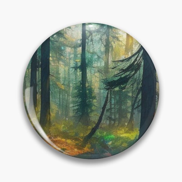 Item preview, Watercolor Boreal Forest designed and sold by Verdant Rose Studio.
