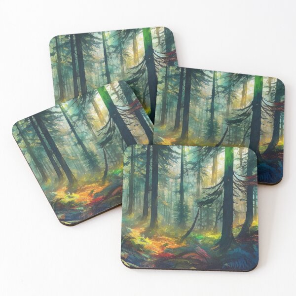 Item preview, Watercolor Boreal Forest designed and sold by Verdant Rose Studio.