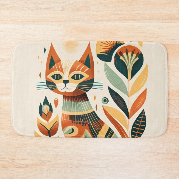Item preview, Boho Cat 66 Abstract Art Print Painting Wall Decor designed and sold by winterkitty88.