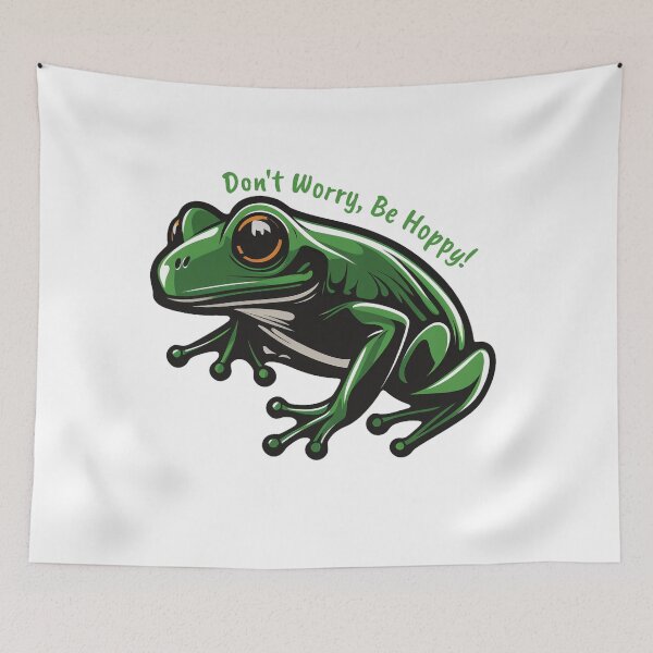 Item preview, Don't worry be hoppy - Frog designed and sold by Gerald Waters.