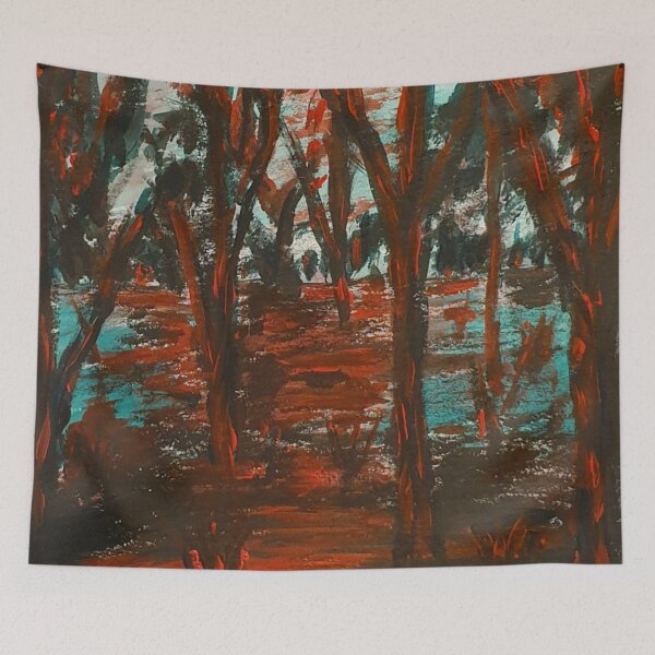 Item preview, Dark forest woodland walk designed and sold by WorldOfWendyArt.