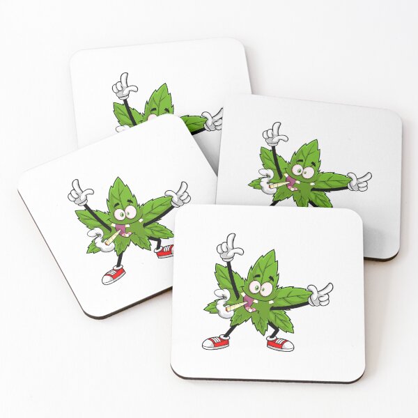 Item preview, Happy Marijuana Leaf With Joint Dancing designed and sold by HitToon.