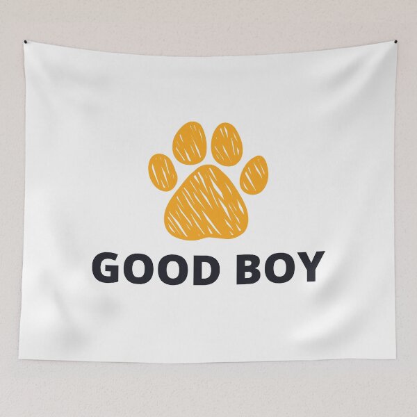 Item preview, Orange Good Boy Cute Puppy Paw designed and sold by stephenop92.