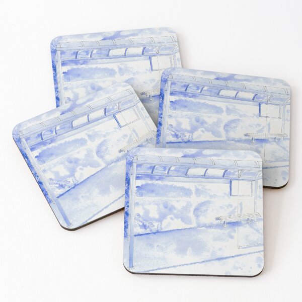Item preview, blue bus shelters designed and sold by Rosemarie  Caron.