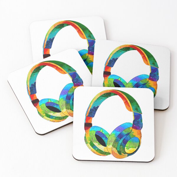 Item preview, Rainbow Watercolor Headphones designed and sold by Colorcore.