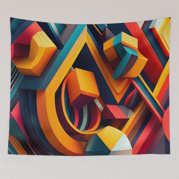 Item preview, Bold and Vibrant Geometric Shapes for Modern Design Abstract Art  designed and sold by PosterManiaRo.