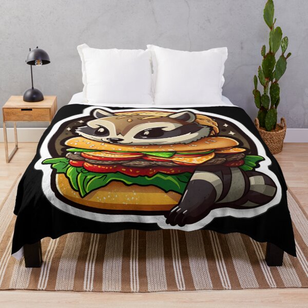 Item preview, Cute kawaii Racoon burger designed and sold by SidTastic .
