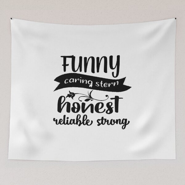 Item preview, Personal Qualities Typography Design, funny caring stern honest reliable strong designed and sold by RedArtsDesign.