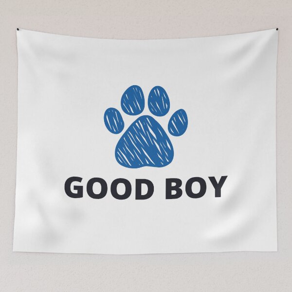 Item preview, Blue Good Boy Cute Puppy Paw designed and sold by stephenop92.