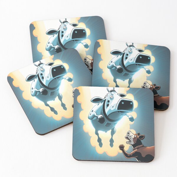 Item preview, Cow Gets Taken - ALIENS and COWS - UFO humor - Comic Style  designed and sold by CleverCulture.