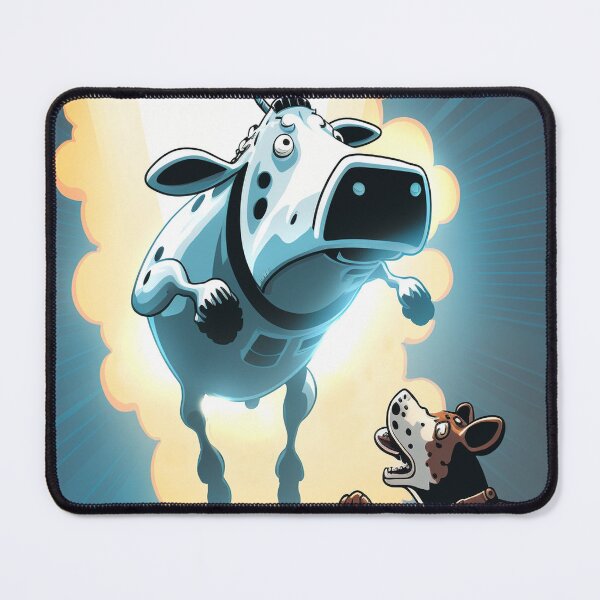Item preview, Cow Gets Taken - ALIENS and COWS - UFO humor - Comic Style  designed and sold by CleverCulture.