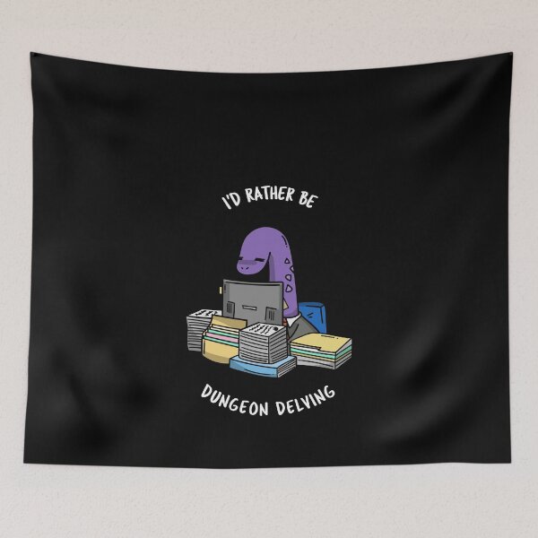 Item preview, I'd Rather be Dungeon Delving DND T-shirt Design | Dungeons and Dragons T-shirt designed and sold by GenerationalArt.