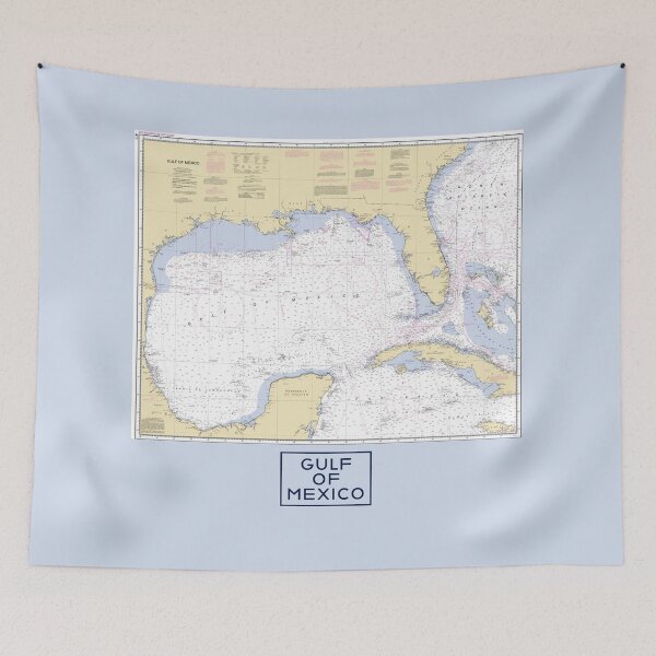 Item preview,  Nautical Chart Graphic Raster Print #411 Gulf of Mexico, Florida, Cuba, Bahamas Graphic designed and sold by Pirate Foto.